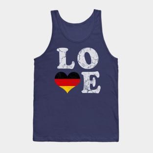 Love Germany German Flag Vintage Distressed Tank Top